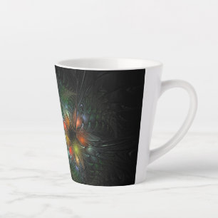 Soft and tenderness fractal fantasy flowers latte mug