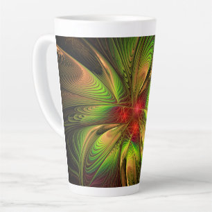 Soft and tenderness fractal fantasy flowers latte mug