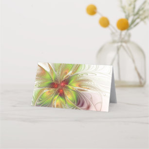 Soft and tenderness fractal fantasy flowers loyalty card