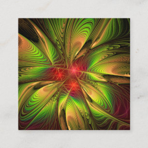 Soft and tenderness fractal fantasy flowers loyalty card