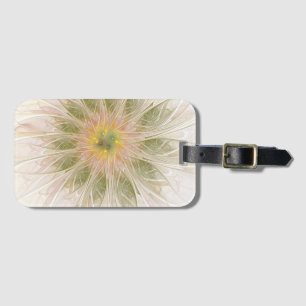 Soft and tenderness fractal fantasy flowers luggage tag