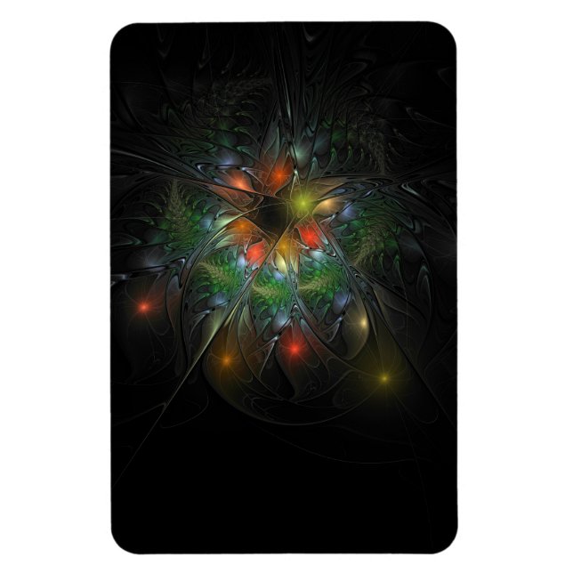 Soft and tenderness fractal fantasy flowers  magnet (Vertical)
