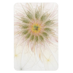 Soft and tenderness fractal fantasy flowers magnet