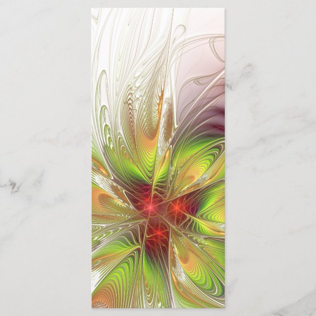 Soft and tenderness fractal fantasy flowers menu (Front)