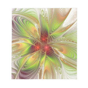 Soft and tenderness fractal fantasy flowers notepad