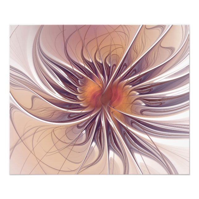 Soft and tenderness fractal fantasy flowers photo print (Front)