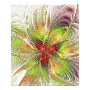Soft and tenderness fractal fantasy flowers photo print