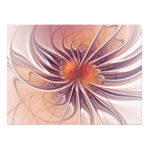 Soft and tenderness fractal fantasy flowers photo print