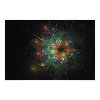 Soft and tenderness fractal fantasy flowers photo print