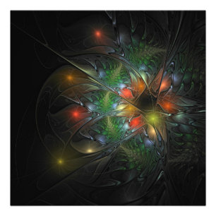 Soft and tenderness fractal fantasy flowers photo print