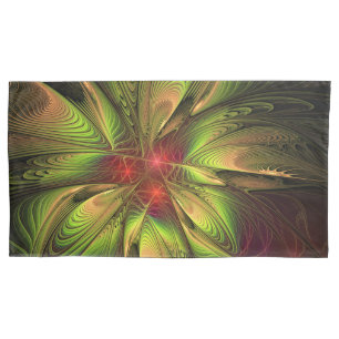 Soft and tenderness fractal fantasy flowers pillowcase
