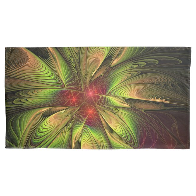 Soft and tenderness fractal fantasy flowers pillowcase (Front)