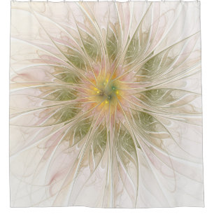Soft and tenderness fractal fantasy flowers shower curtain