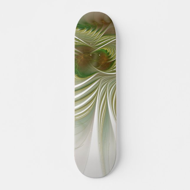 Soft and tenderness fractal fantasy flowers skateboard (Front)