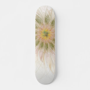 Soft and tenderness fractal fantasy flowers skateboard