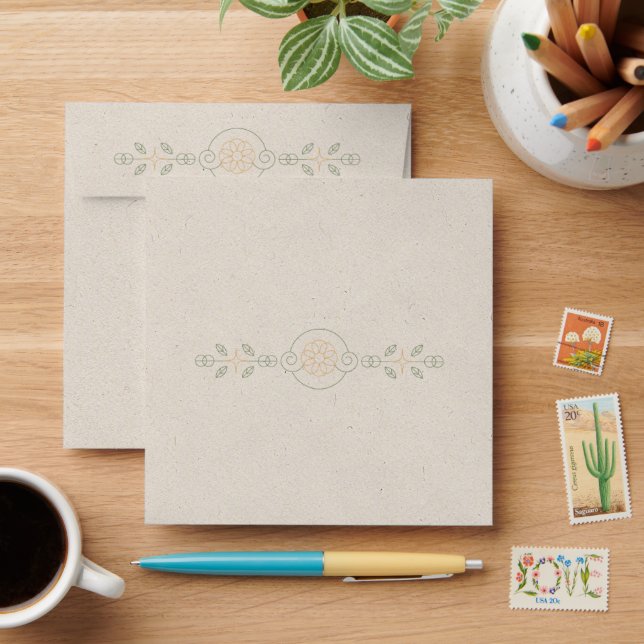 Soft and Whimsical Invite Envelope (Desk)