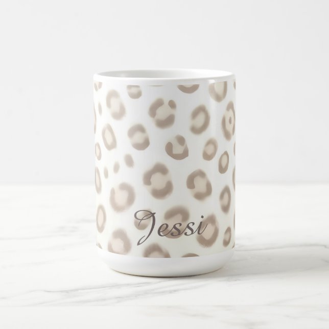 Soft Animal Luxe Pattern | Elegant Animal Print Coffee Mug (Center)