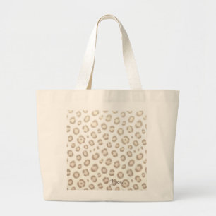 Soft Animal Luxe Pattern   Elegant Animal Print Large Tote Bag