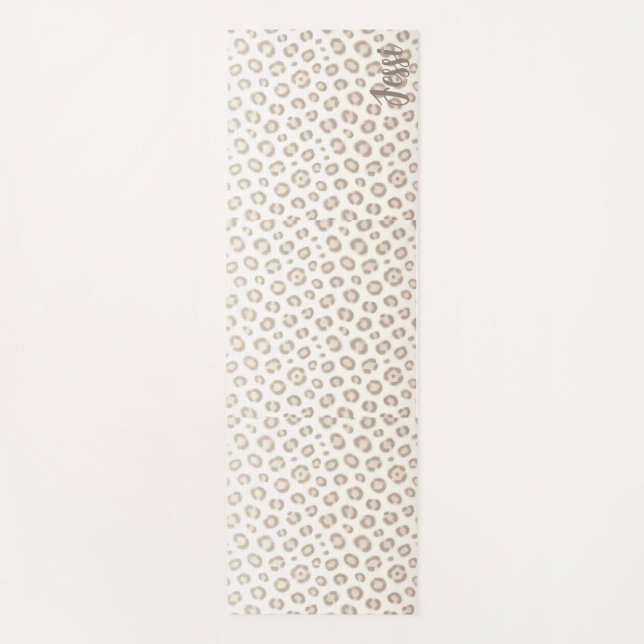Soft Animal Luxe Pattern | Elegant Animal Print  Yoga Mat (Front)