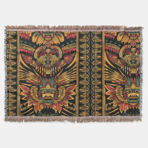 Soft Aqua "Aztec Dream" Cosy Throw Blanket