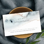 Soft Aqua Blue Gold Watercolor Beachy Appointment  Business Card<br><div class="desc">If you need any further customisation please feel free to message me on yellowfebstudio@gmail.com.</div>