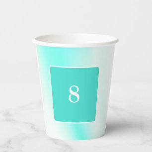 "Soft Aqua" Customisable Age Paper cup