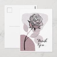 Soft Artistic Lavander Rose Thank You