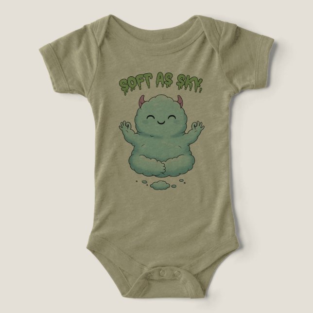 Soft as Sky: Kawaii Cloud Monster Zen Yoga & Medit (Design Front)