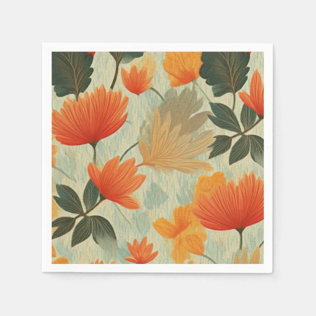 Soft Autumn Garden Napkin (Front)