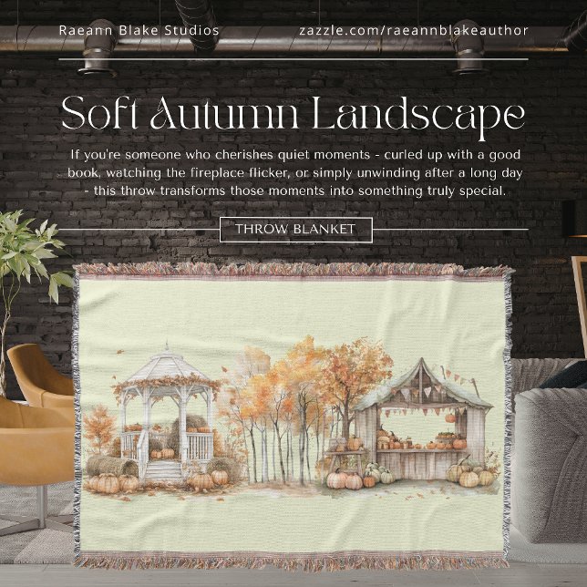 Soft Autumn Landscape Throw Blanket (Creator Uploaded)