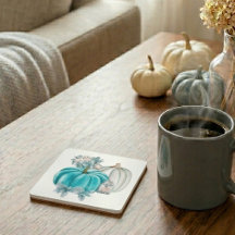 Soft Autumn Pumpkin Drink Coaster