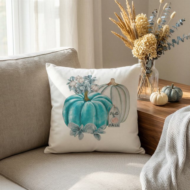 Soft Autumn Pumpkin Throw Pillow (Creator Uploaded)