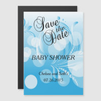 Soft Baby Blue Bokeh Florid | Baby Boy Shower