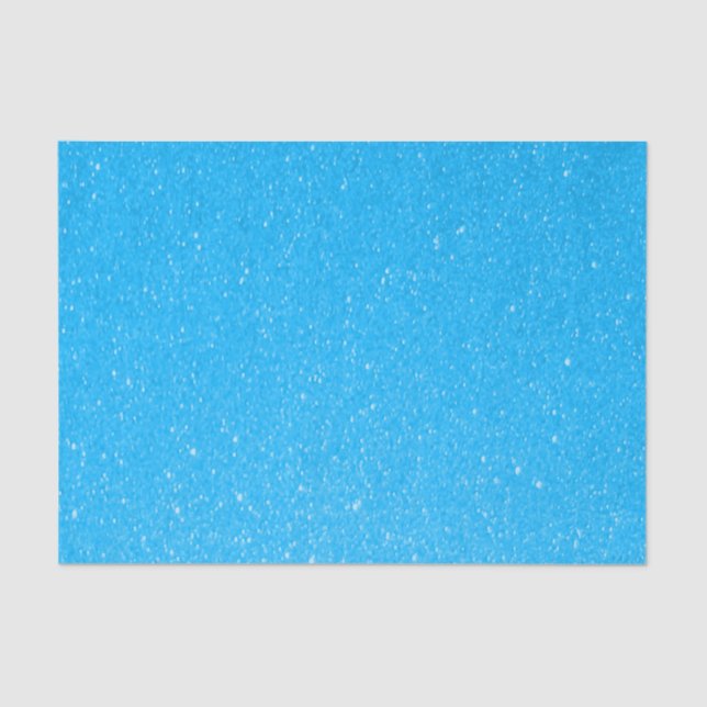 Soft Baby Blue Glitter Print Tissue Paper (Front)