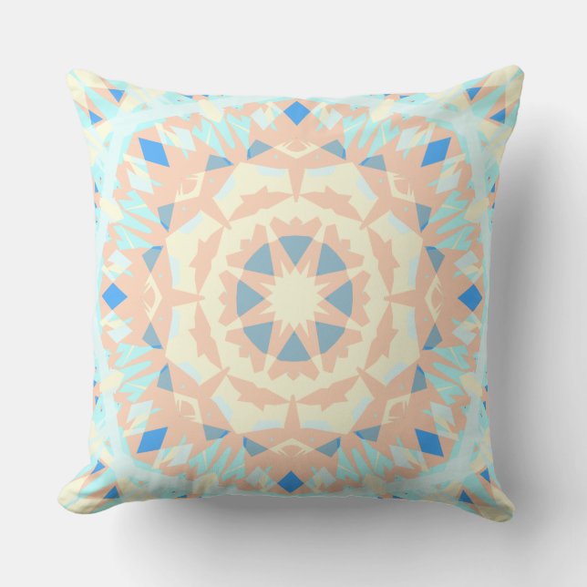 Soft Baby Blue Magic Star Summer Nursery Cushion (Front)