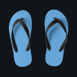 Soft Baby Picton Blue  Kid's Jandals<br><div class="desc">Soft baby picton blue solid colour. 

For special requests or questions,  contact the artist at wafadahdalcreates@gmail.com. 

© Wafa Y. Dahdal - All Rights Reserved.</div>