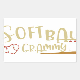 soft ball grammy baseball t-shirts rectangular sticker