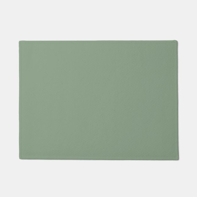 Soft Basil Green, Muted Neutral Solid Colour Doormat (Front)