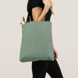 Soft Basil Green, Muted Neutral Solid Colour Tote Bag