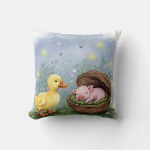Soft Bed, Duckling and Piglet Cushion