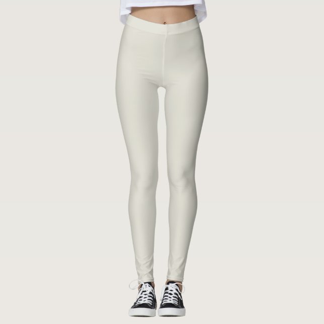 Soft Beige Boho Leggings (Front)