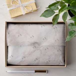 Soft Beige Cream Marble Tissue Paper