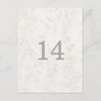 Soft Beige Elegant Marble Table Number