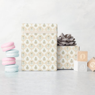 Soft Beige Gift Pattern Wrapping Paper Roll