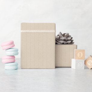 Soft Beige Herringbone Pattern Wrapping Paper Roll