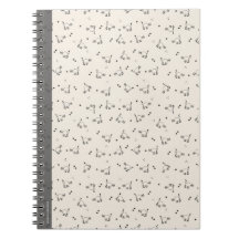 Soft Beige Minimalist Cat Line Art Notebook