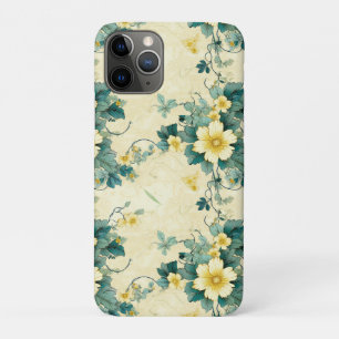 Soft Beige Teal Daisy Cottage Floral Case-Mate iPhone Case