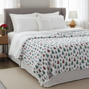 Soft Blanket with Pine Print - Warmth and Style