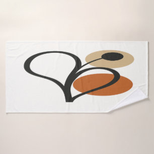 Soft Bloom Contemporary Botanical Bath Towel