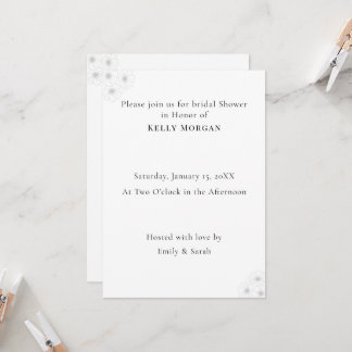 Soft Bloom Elegance Bridal Shower invitation card